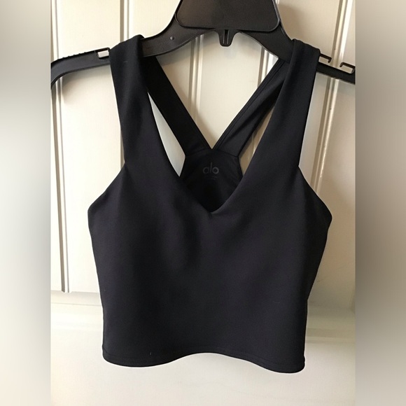 ALO Airbrush Real Bra Tank In Black Size XS - Picture 5 of 11